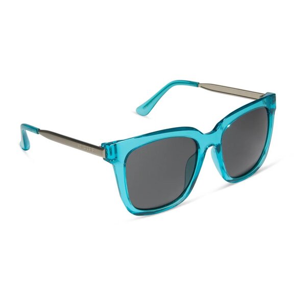 Diff Eyewear - Hailey Sunglasses - Turquoise Crystal + Grey - Picture 2 of 3